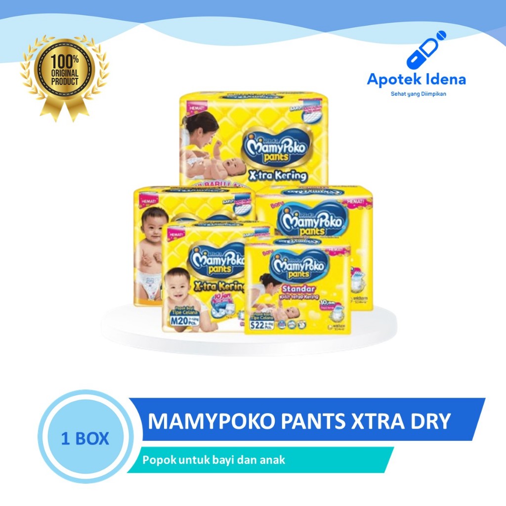 PAMPERS POPOK ANAK MAMYPOKO PANTS XTRA KERING – UKURAN NB24, S22,M20,L20  HARGA HEMAT & ANTI RUAM