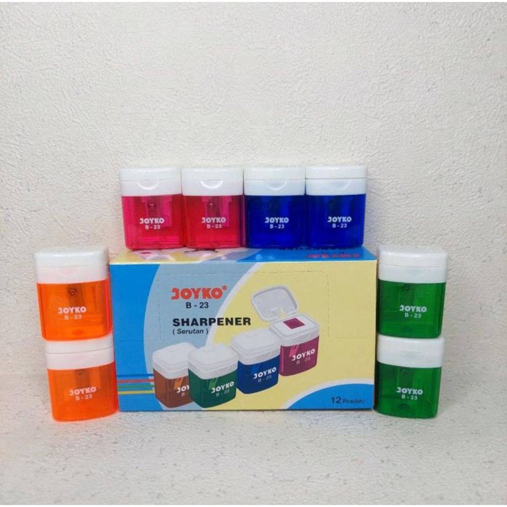 

(12pcs) Rautan pensil Joyko B-23/Rautan pensil/serutan joyko/serutan pensil