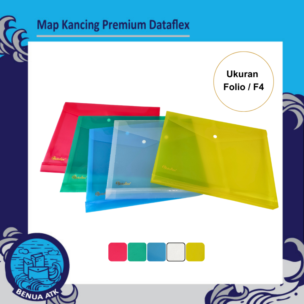 

Dataflex Map Plastik Document Bag Premium / Map Kancing Folio F4 (isi 1pcs) - DF-7121