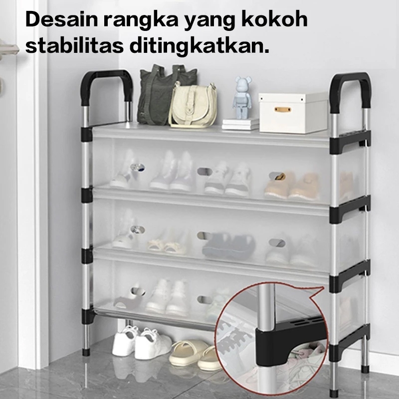 Rak Sepatu Tertutup Anti Debu Serbaguna, Gantungan tas pakaian/ rak penyimpanan dengan penutup/penyi