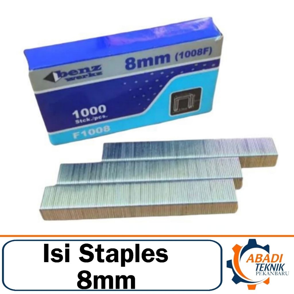 

BENZ Isi Anak Staples 1008F 8mm Tembakan Tangan Gun Tacker 1000 Pcs