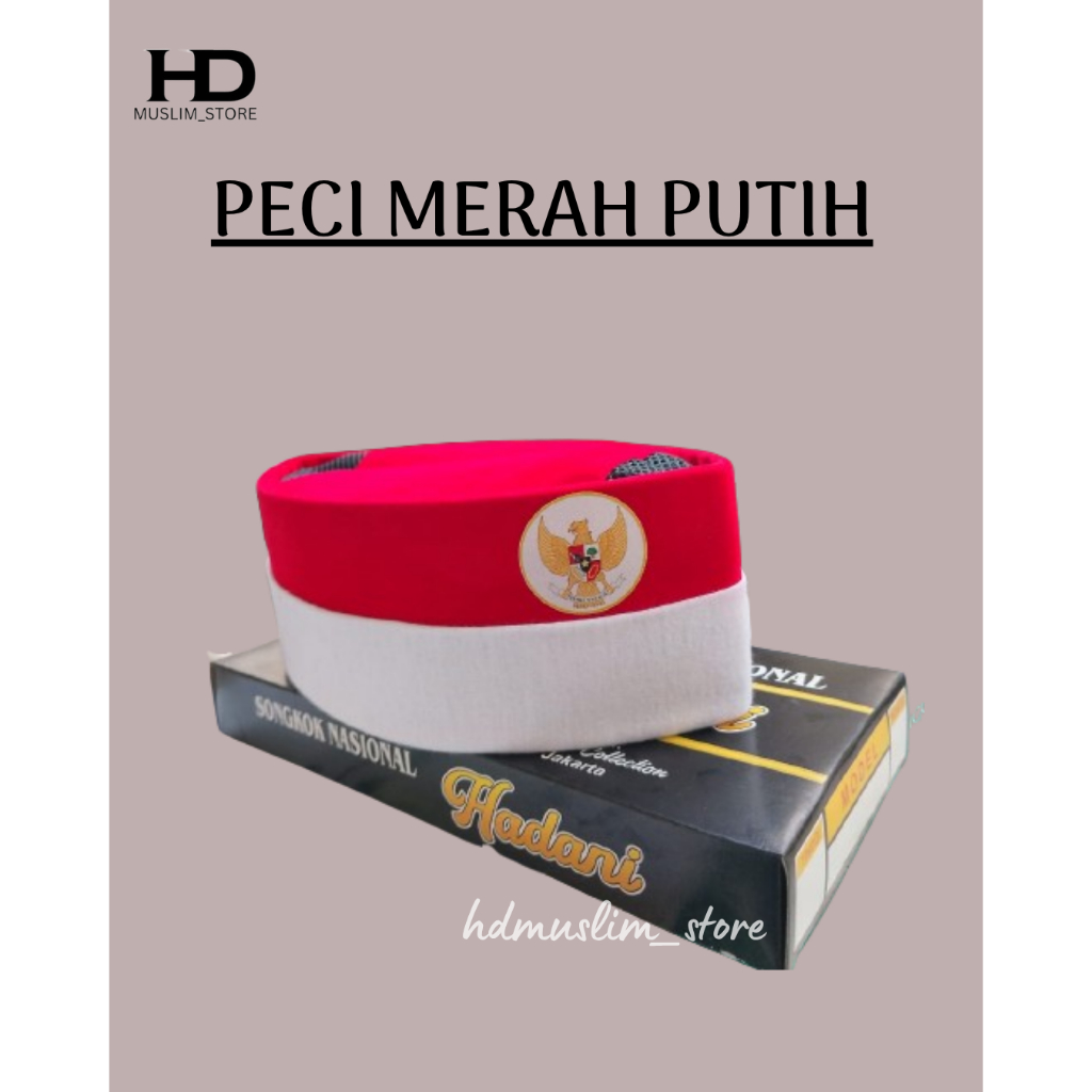 PECI SONGKOK MERAH PUTIH LOGO GARUDA