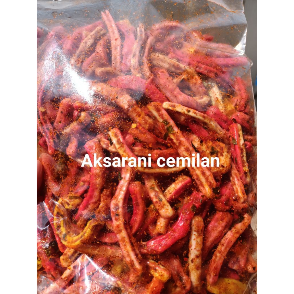 

kerupuk seblak beton/jaat rasa pedas daun jeruk isi 1kg
