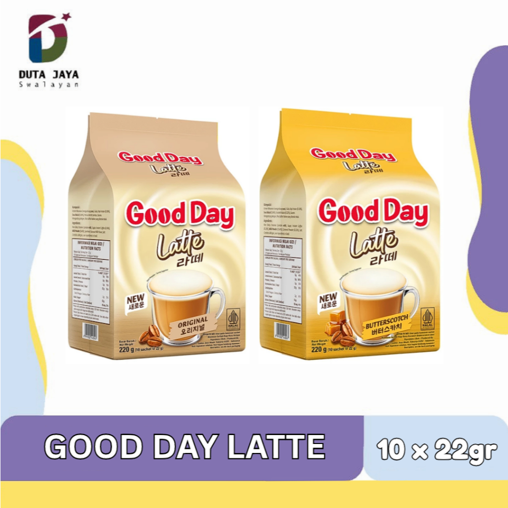 

Good Day Latte Series Package Original// Butterscotch 10 x 22gr Kopi Instan Dengan Rasa Latte