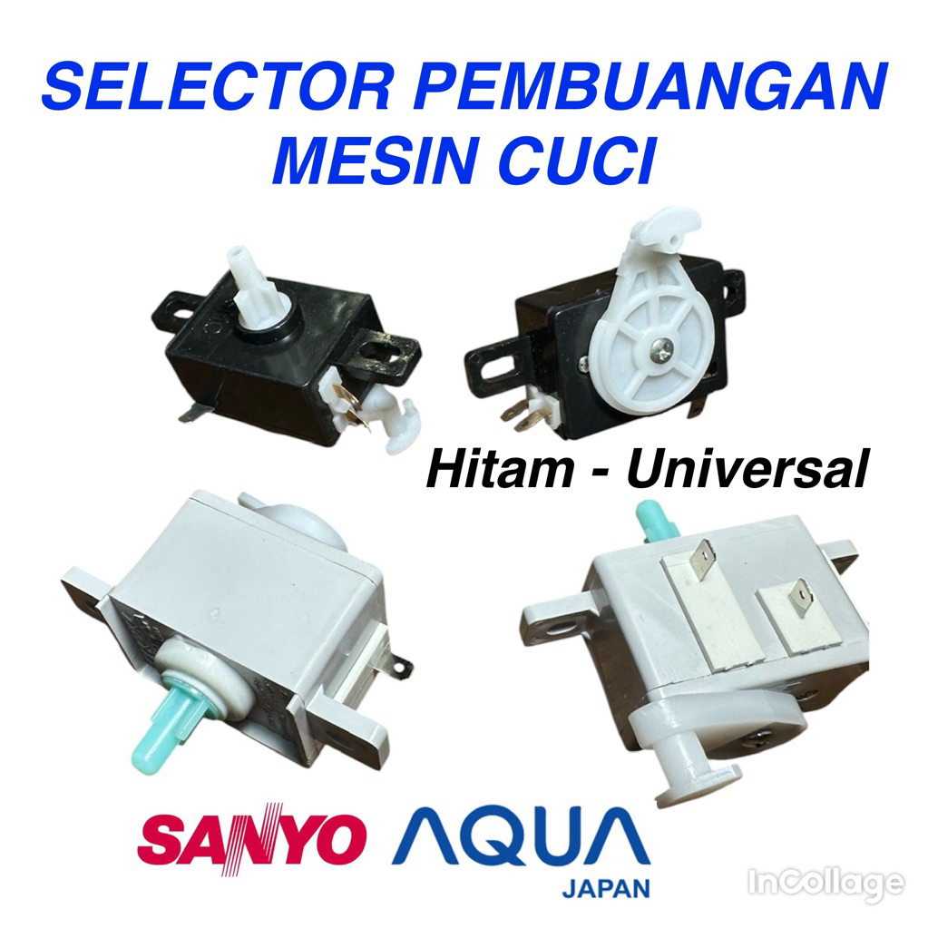 TIMER SWITCH SELECTOR MESIN CUCI PEMBUANGAN Universal Sanyo Aqua - PIN DAN KABEL