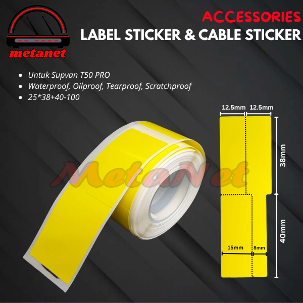 

Stiker Label Kabel Jaringan/LAN/Fiber Optic/Listrik Anti Air Cable Label Sticker