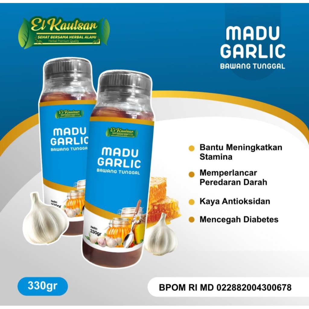 

Madu Garlic Bawang Tunggal Kautsar 330gr Bawang Lanang Elkautsar