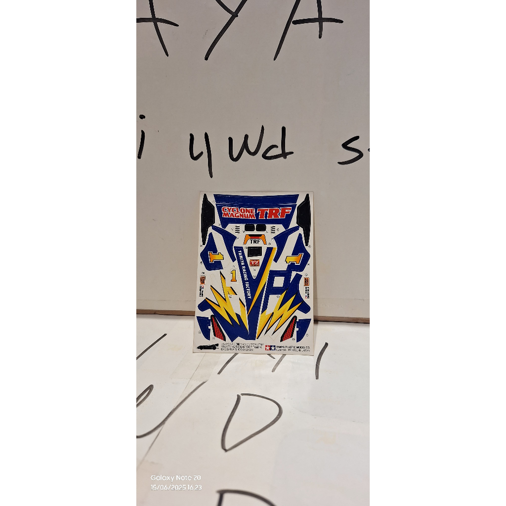Stiker/Decal Cyclone Magnum TRF original tamiya