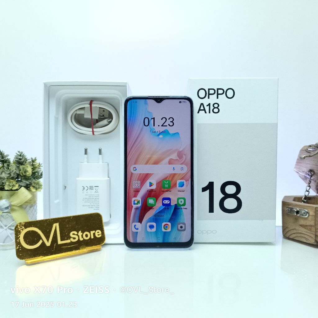 Oppo A18 RAM 4/128 GB HP Second Original Bergaransi