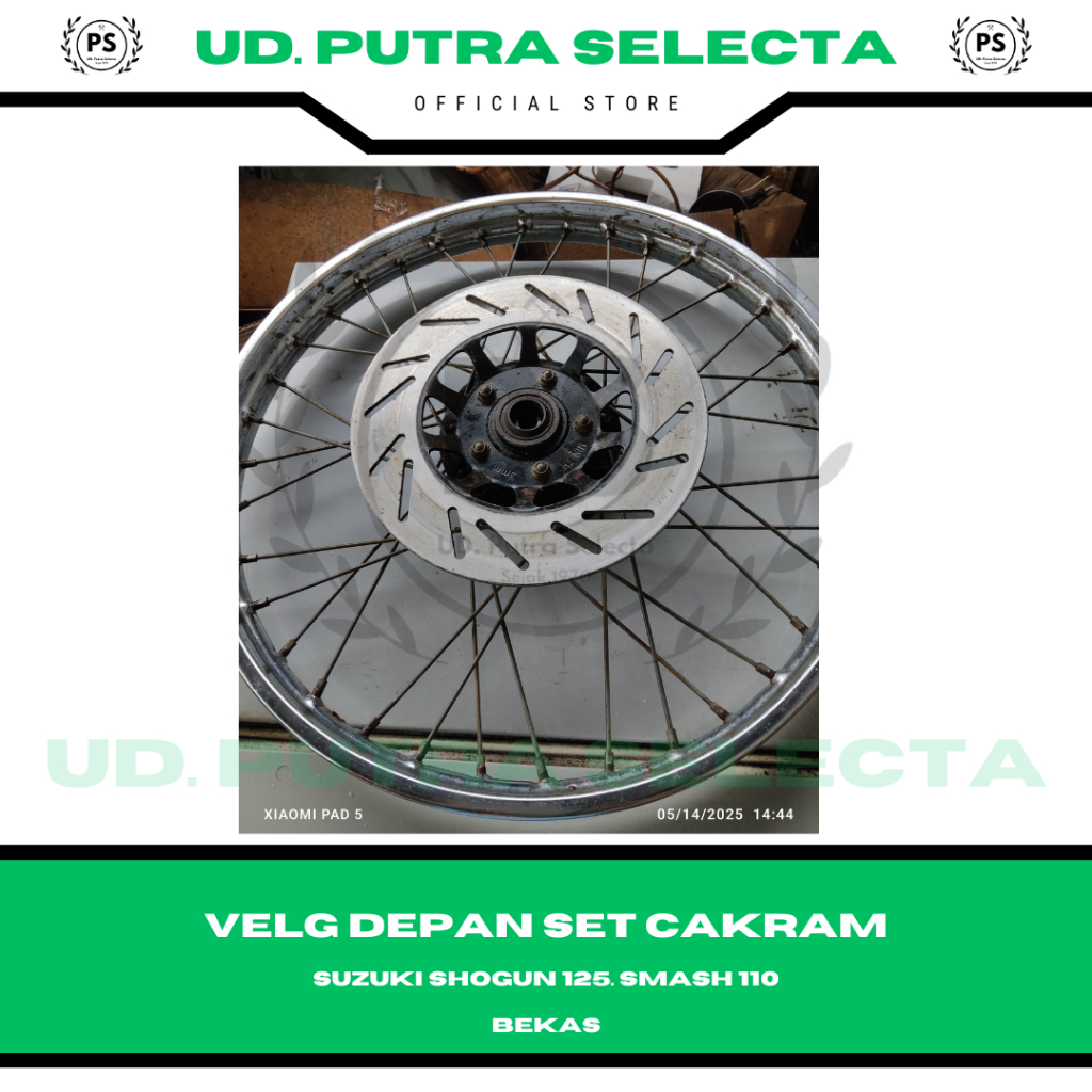 Velg Velk Roda Jari Jari Depan SET Cakram Suzuki Shogun 125 Smash 110 Tornado Old Lama Copotan Origi
