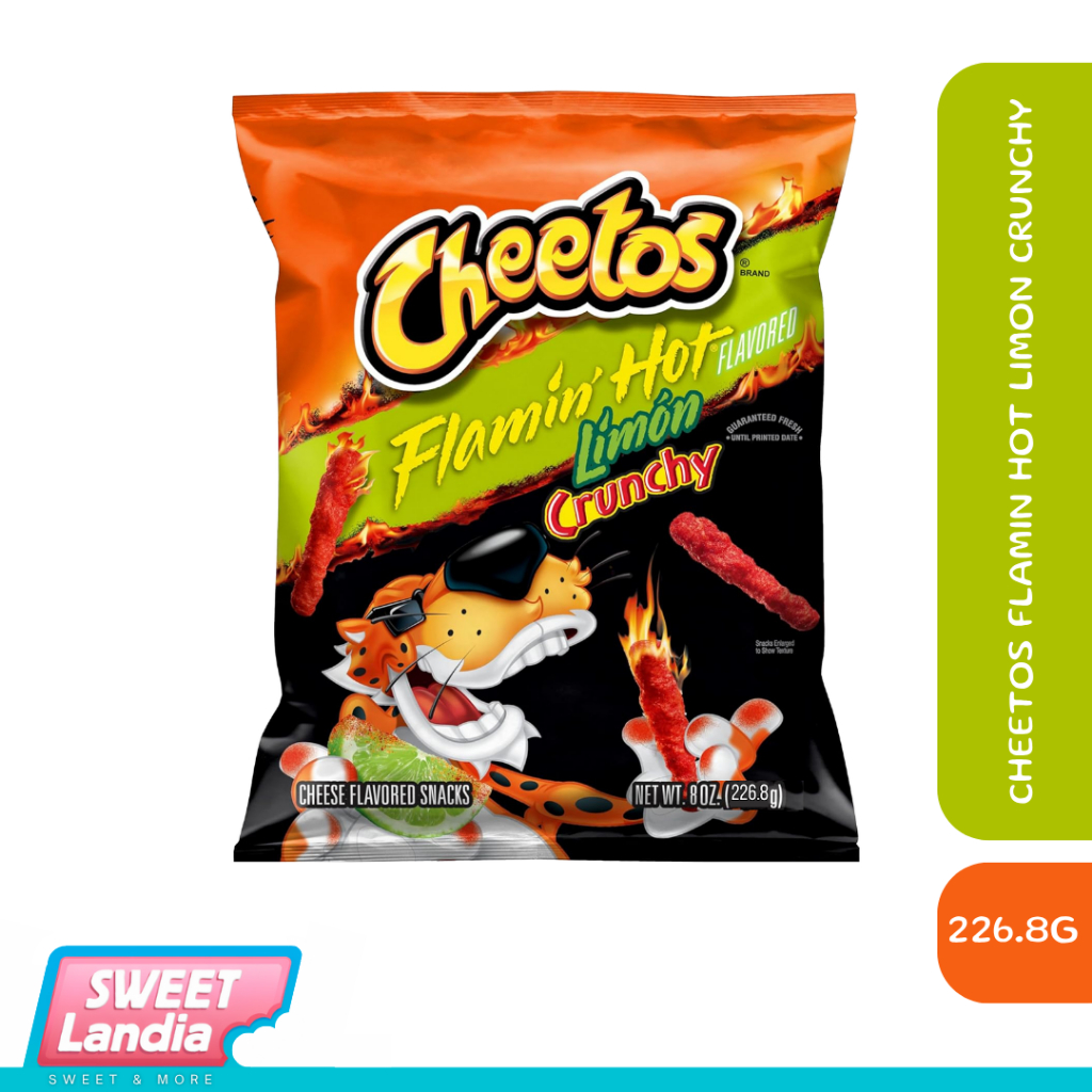 

Cheetos Flamin Hot Limon Crunchy Cheese Flavored Snacks 226.8g