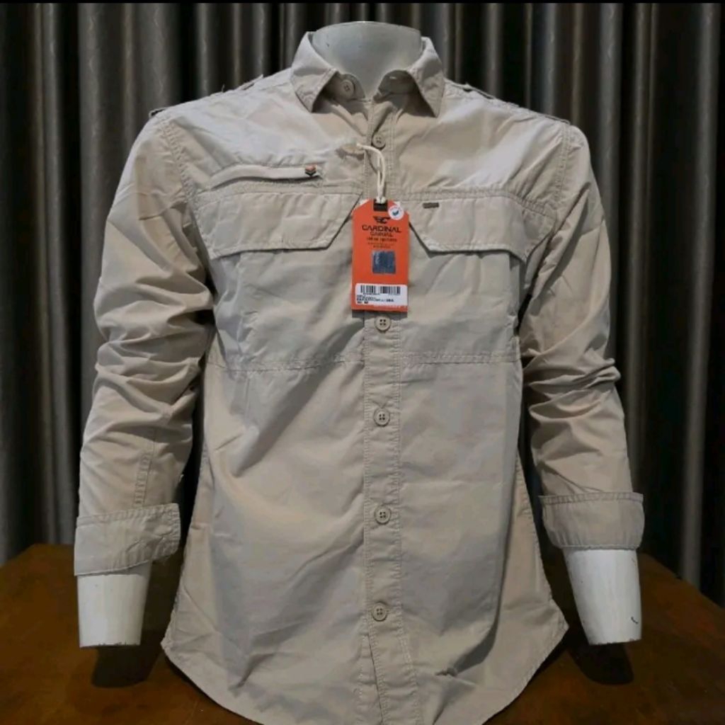 CARDINAL CASUAL KEMEJA PRIA ADVENTURE CREAM
