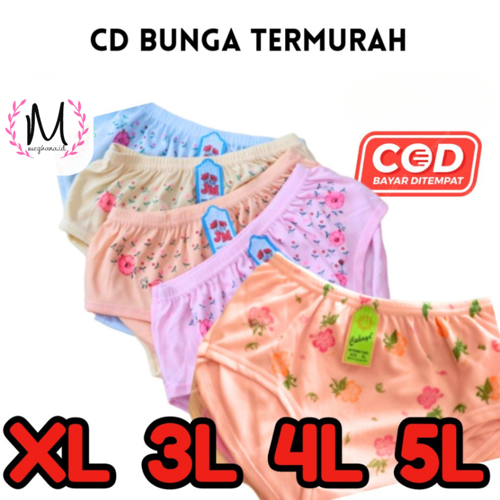 NAJWA - CD Mens Haid Menstruasi Celana Dalam Wanita Big Size Jumbo L, XL, 3L MURAH