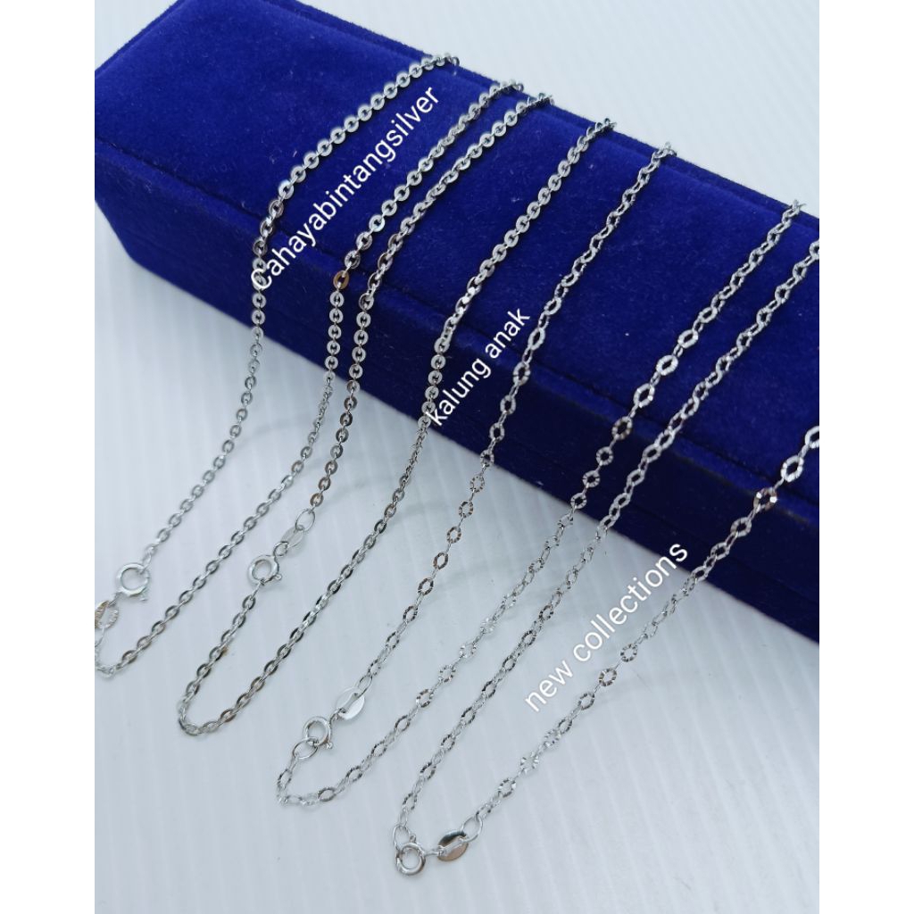 KALUNG ANAK 35CM/PERAK ASLI 925 LAPIS MAS MURNI