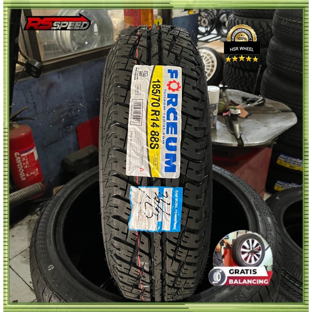 Ban Mobil Semi Offroad Ring 14 Ukuran 185/70 R14 Merek Forceum ATZ Ban Tubles Kembangan AT R 14