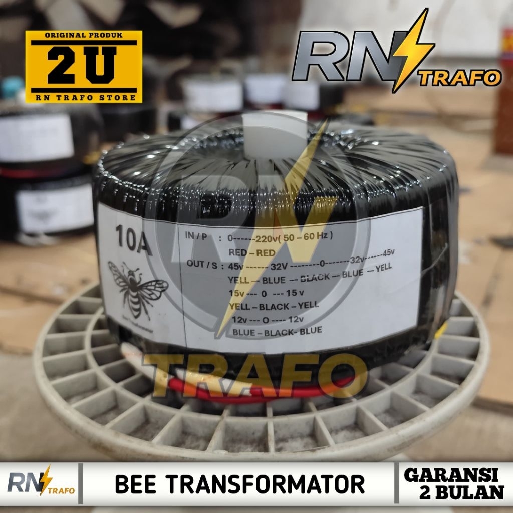 TRAFO TOROID DONAT 10A CT 45v-32v (FREE BAUT)