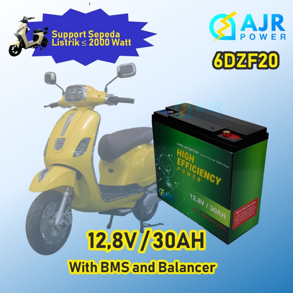 ACCU aki 6dzf 20 Molis Lithium LiFePo4 12,8V / 30AH 25,6V / 15AH BMS