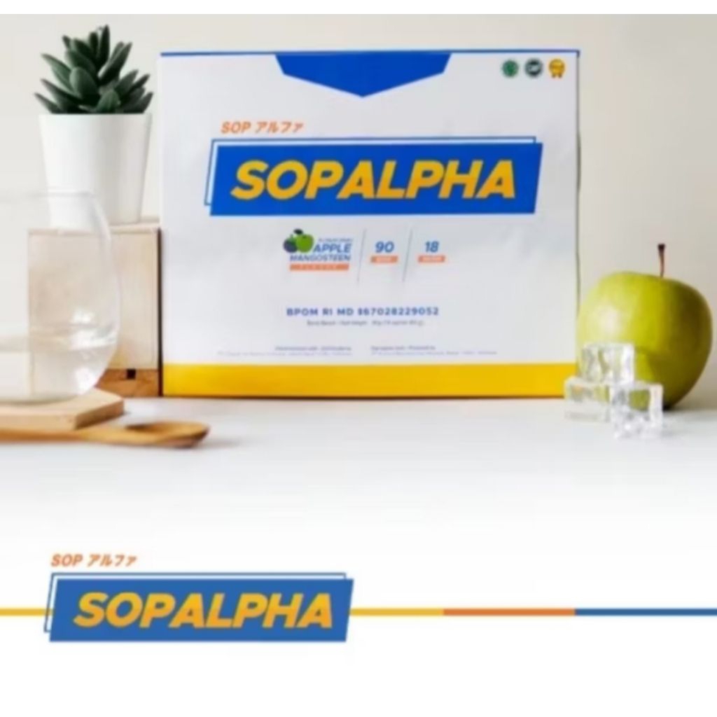 SOPALPHA ORIGINAL 1 BOX ISI 18 SACHET BPOM HALAL SOP ALPHA IMMUN BOOSTER KESEHATAN SOPALPA ALPA SOPA