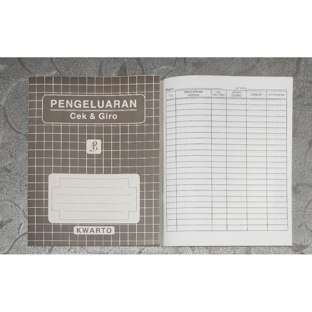 

Buku Pengeluaran Cek & Giro Kwarto