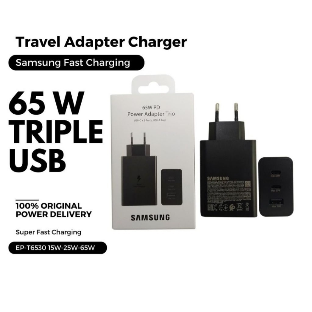 charger samsung 65w 3 port 65w..25w..15w