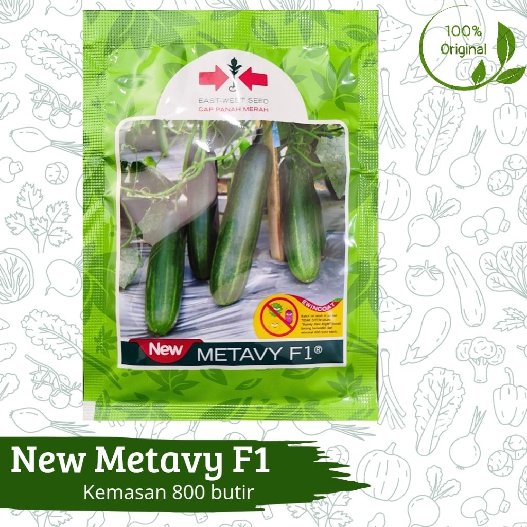Benih Bibit Timun Ketimun Mentimun Metavy New F1 800 Butir Cap Panah Merah