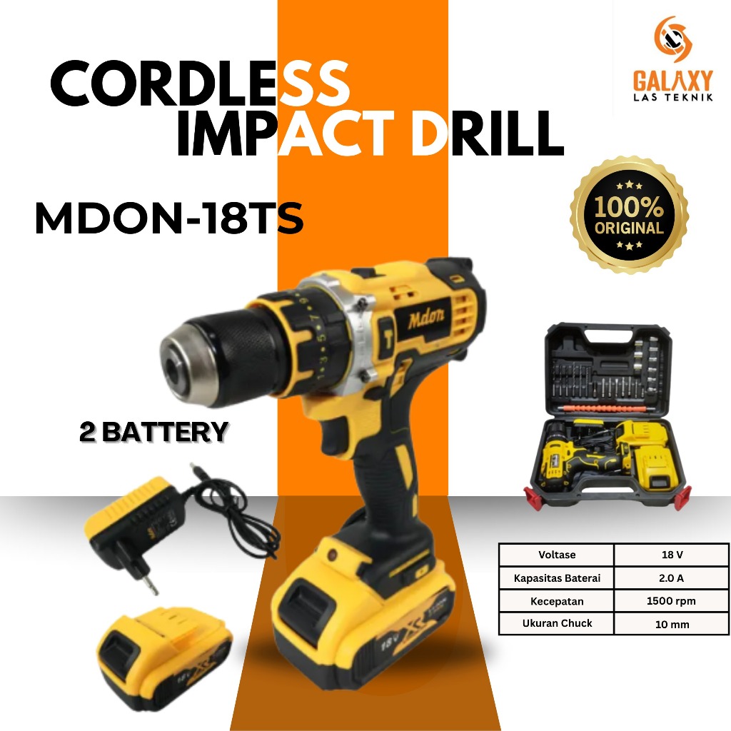 MESIN BOR TEMBOK, KAYU, DAN BESI MDON 18TS BOR 10MM