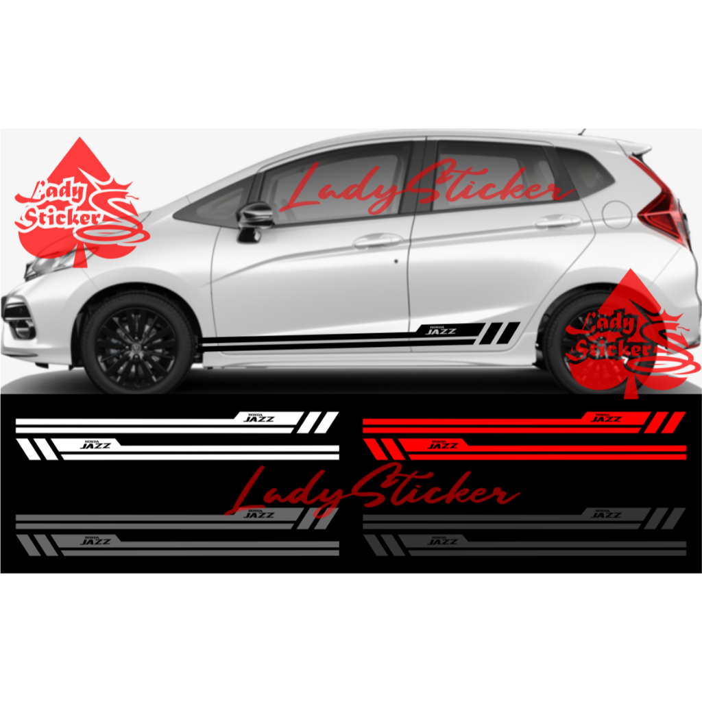Cutting sticker mobil jazz sticker stiker mobil honda jazz