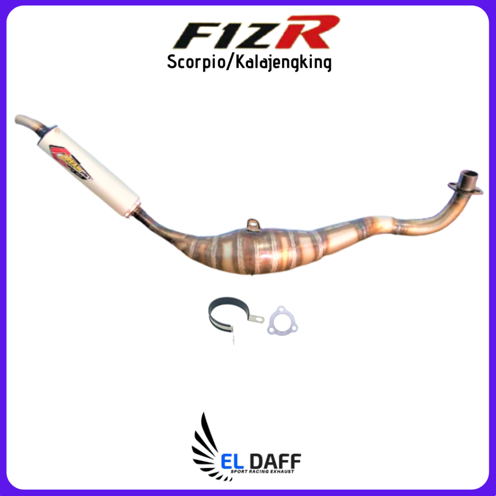 Knalpot fiz r Fizr F1zr kolong plat model Scorpio Kalajengking silincer slincer alumunium Creampie