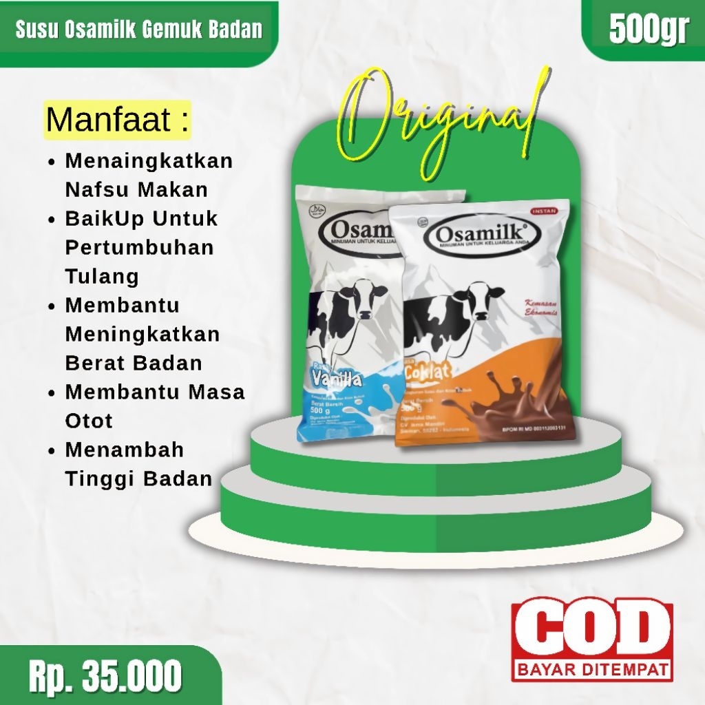 

Susu Osamilk Penambah Nafsu Makan Berat Badan Tinggi Badan Original Produk