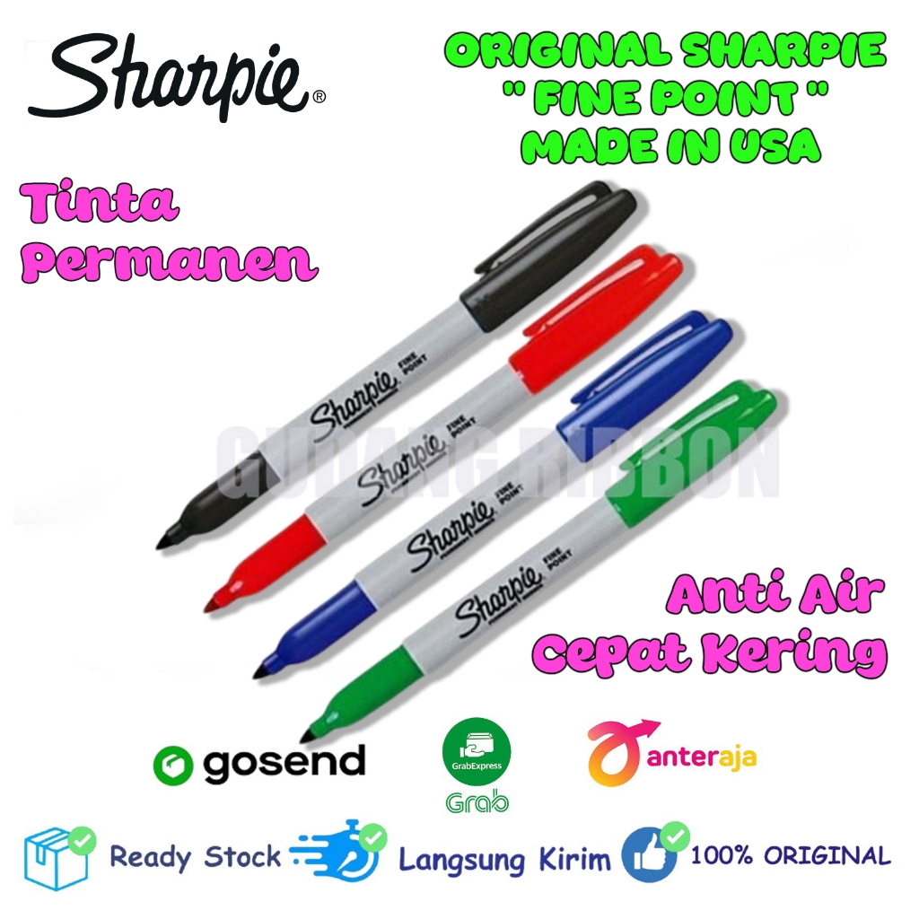 

Spidol Sharpie Fine Point Original Permanent Marker Tahan Air Anti Pudar
