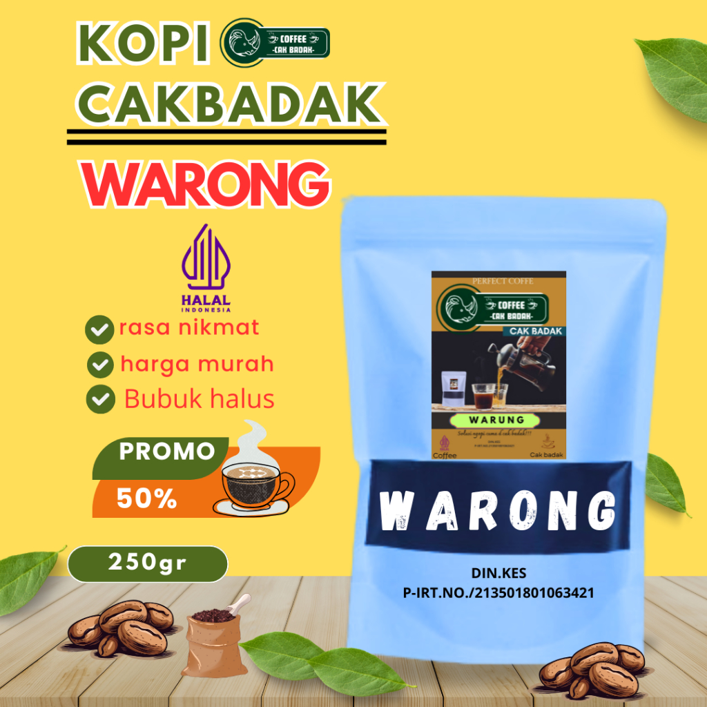 

Kopi bubuk WARONG isi 250 Gr rasa kopi nikmat,dari biji pilihan