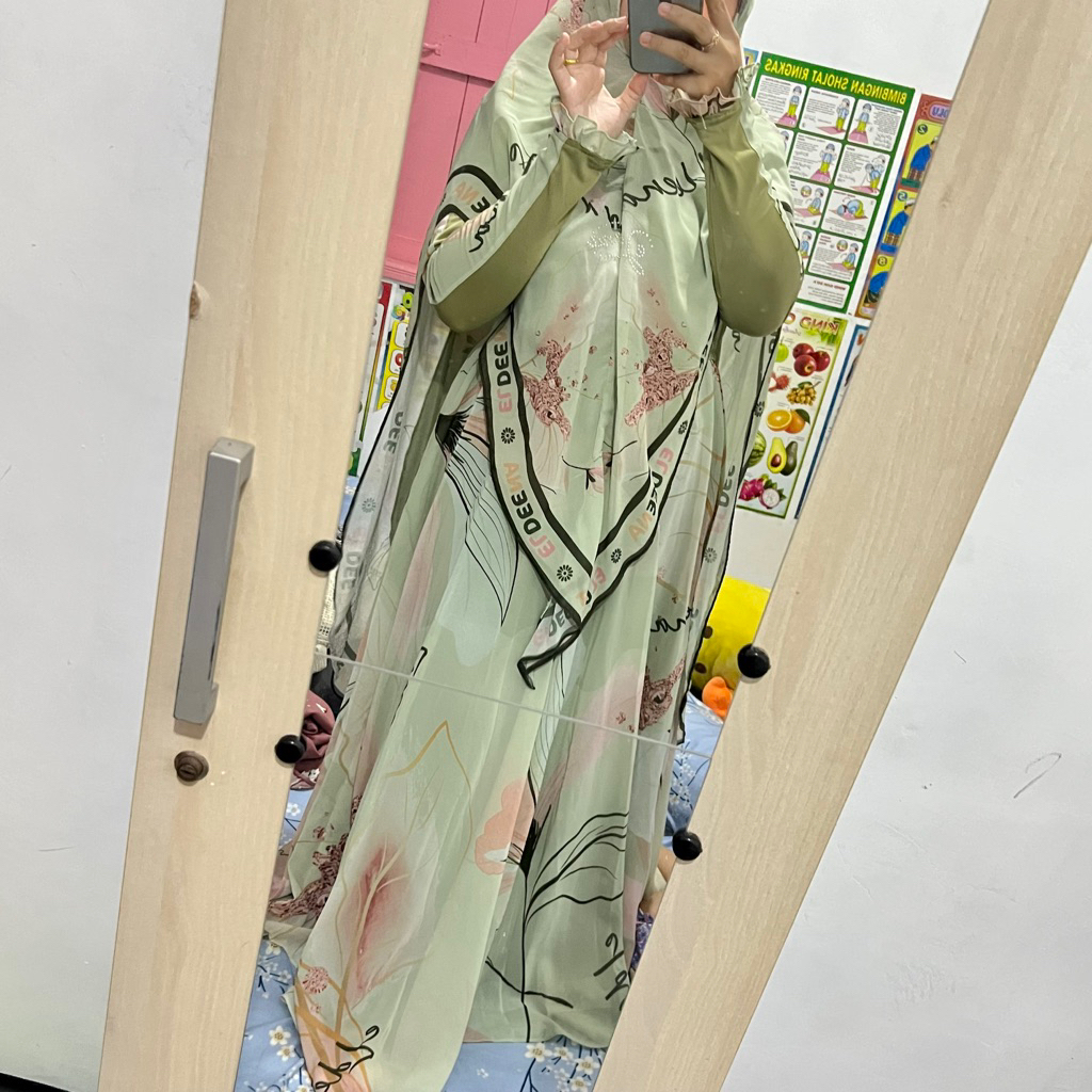 Preloved gamis syari dress premium sararea eldeena arniz azzahra masih bagus