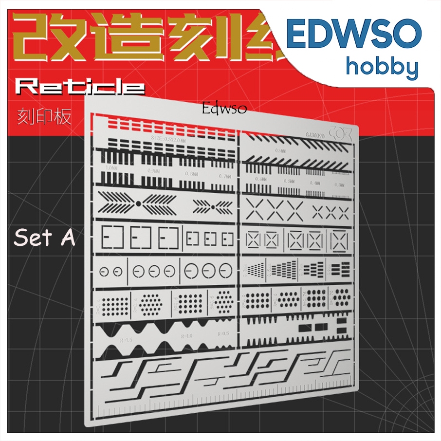 Panel Line Scribing Template 4pcs Scriber Guide Line Gundam