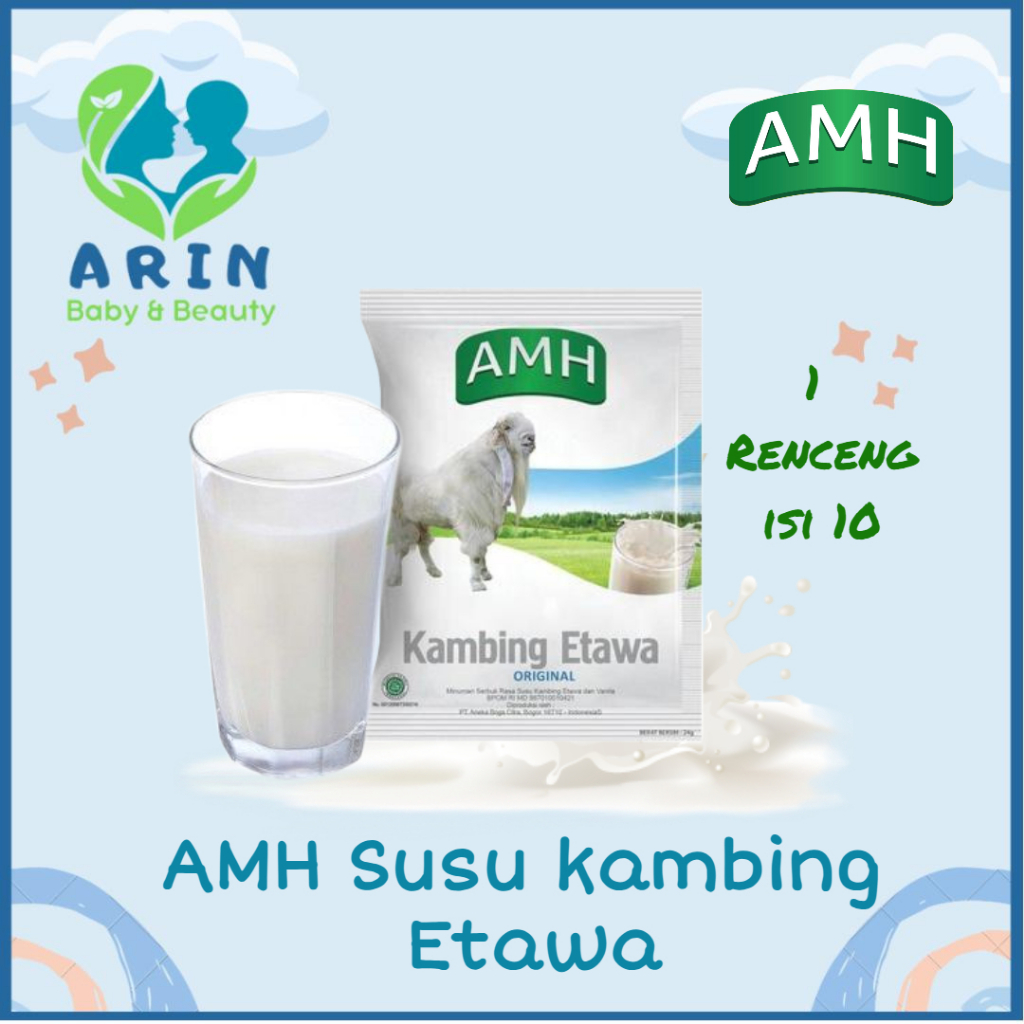 

AMH Susu Kambing Etawa Original 1 renceng isi 10 sachet @24gr