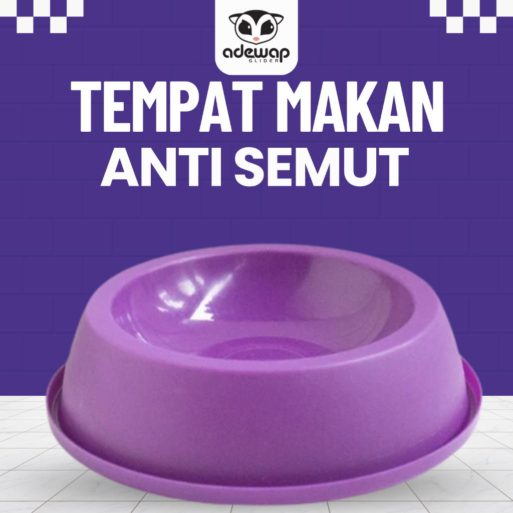 ADEWAP GLIDER Tempat Makan Hewan Peliharaan Anti Semut Double