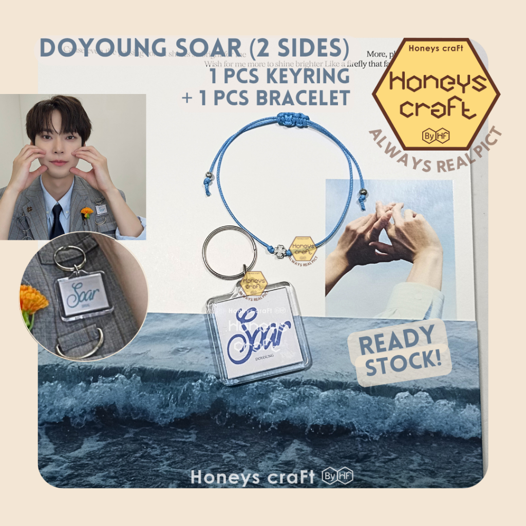 Honeys Craft - Ready Stock Keyring Bracelet NCT Doyoung 2 Sisi Soar -Keychain NCT 127 DoJaeJung KPOP