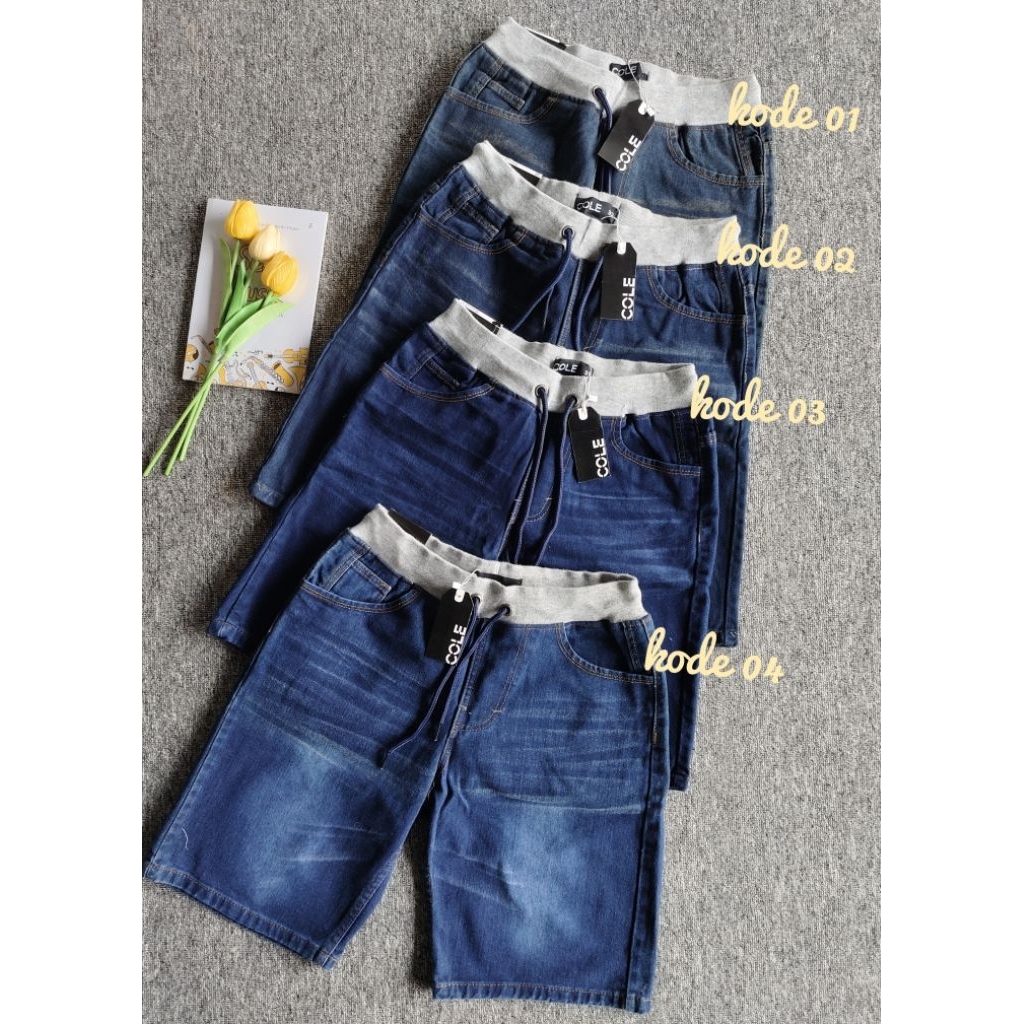 Celana pendek jeans Cole celpen cowok jeans premium