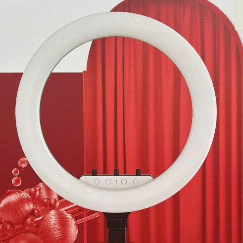 [ Smart ]  RingLight Jumbo 46cm + B Stand Tripod 2m / lampu ring + tripodnya 2 meter