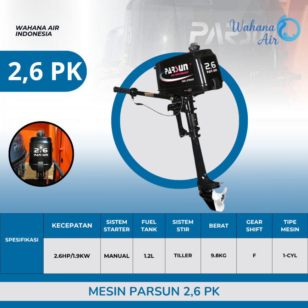 MESIN PARSUN 2,6 PK | MESIN TEMPEL | MESIN PERAHU KARET | MESIN PERAHU RESCUE | MESIN PERAHU KARET 2