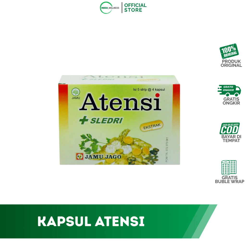 

KAPSUL ATENSI Jamu Kapsul Membantu Meringankan Gejala Tekanan Darah Tinggi jamu jago