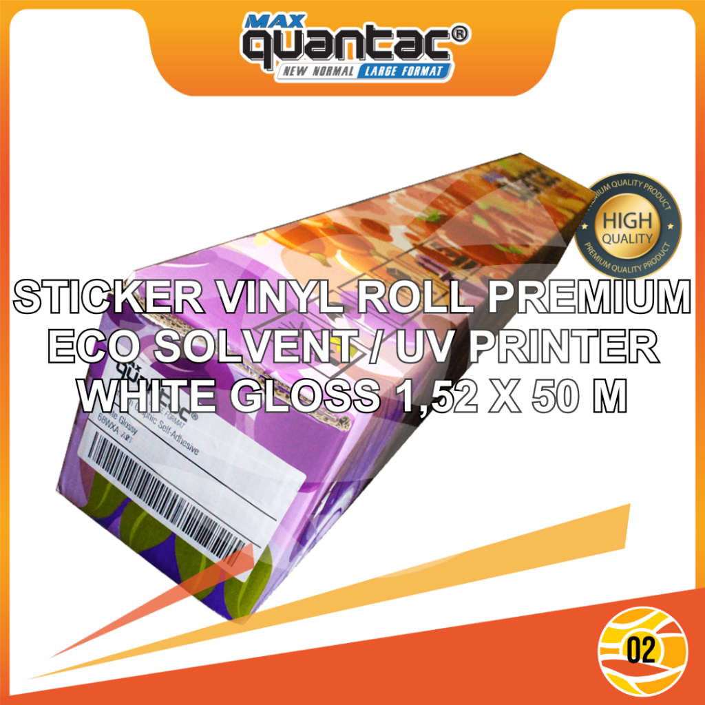 

QUANTAC® MAX 68WX-A Stiker Vinyl Digital Print Eco Solvent / UV Printing / Latex - Sticker Indoor/Outdoor 1.52 m x 50 m - Roll
