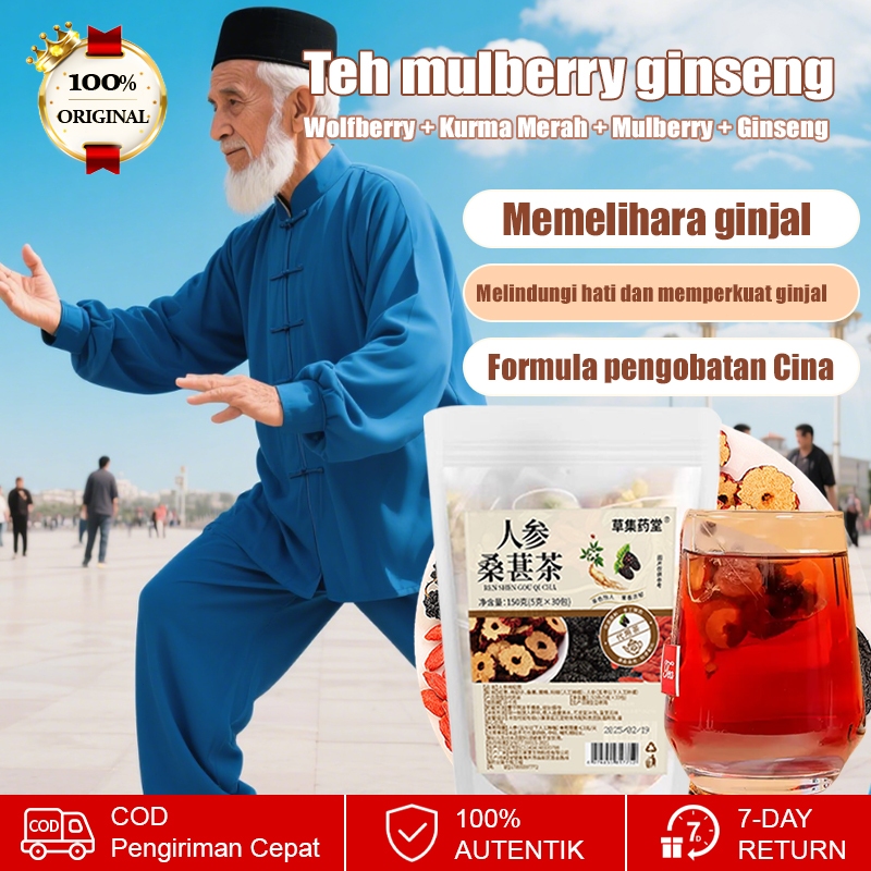 

❤️Beli 2 gratis 3❤️Teh Ginseng dan Goji (5g*30 paket) Teh Pemeliharaan Kesehatan Pria Pemulihan Energi Setelah Bergadang Teh Kemasan Goji dan Kurma Merah