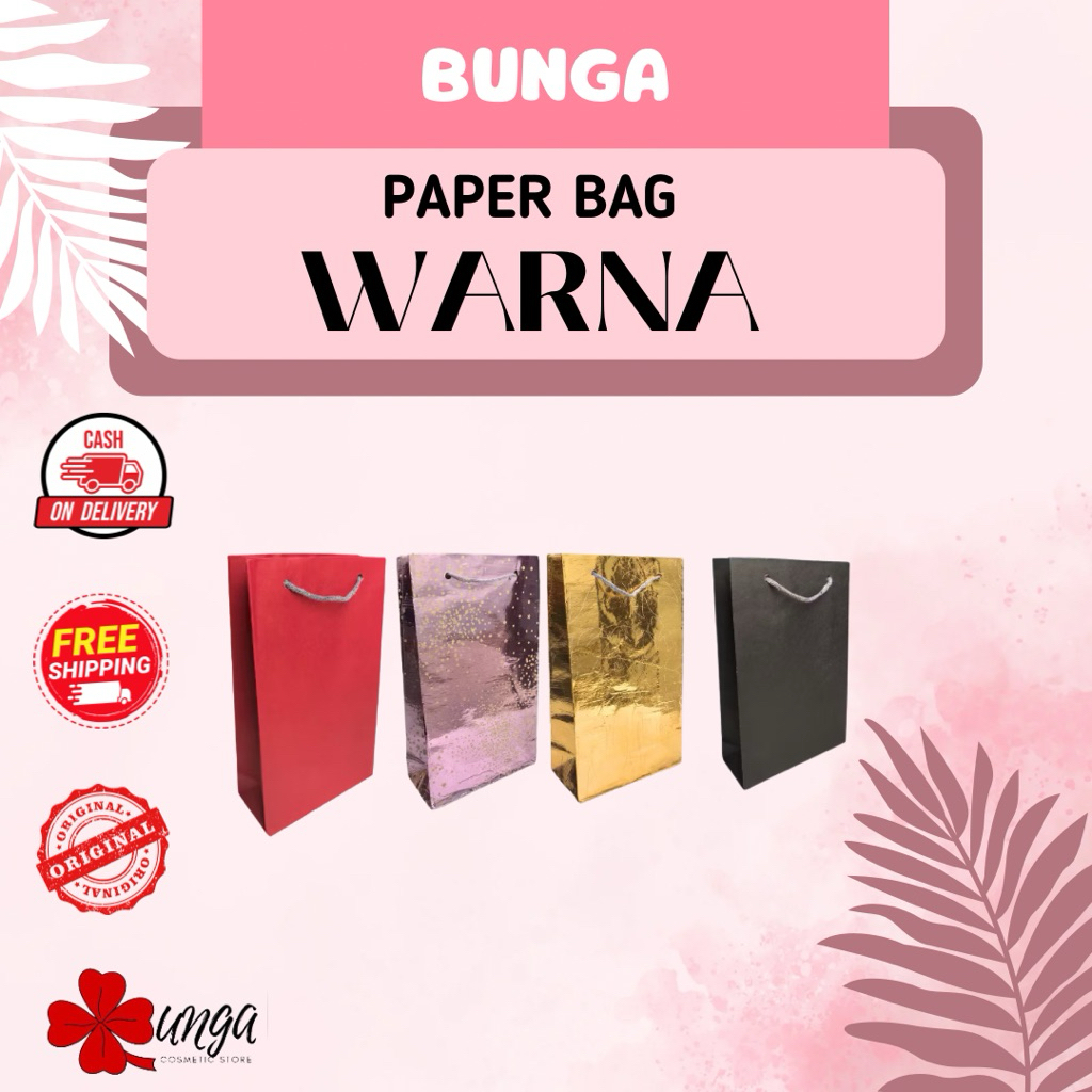 

BUNGA-Paper Bag Warna / Paper bag muat Botol