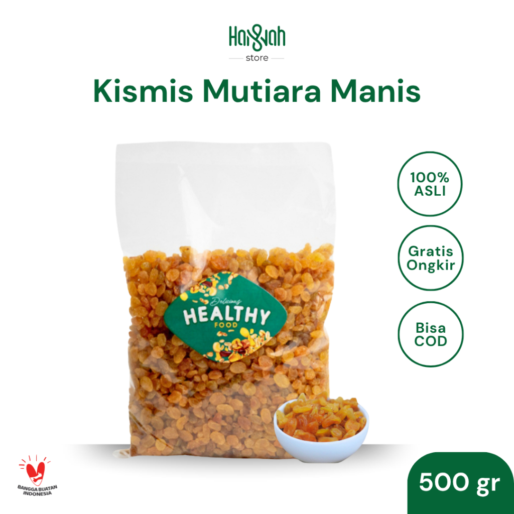 

Kismis Mutiara Manis 500 Gram Simin Oleh Oleh Haji Umroh Premium