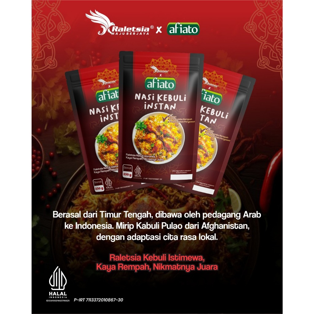 

Nasi Kebuli Instan Raletsia – Nasi Siap Saji Premium Rasa Rempah Arab