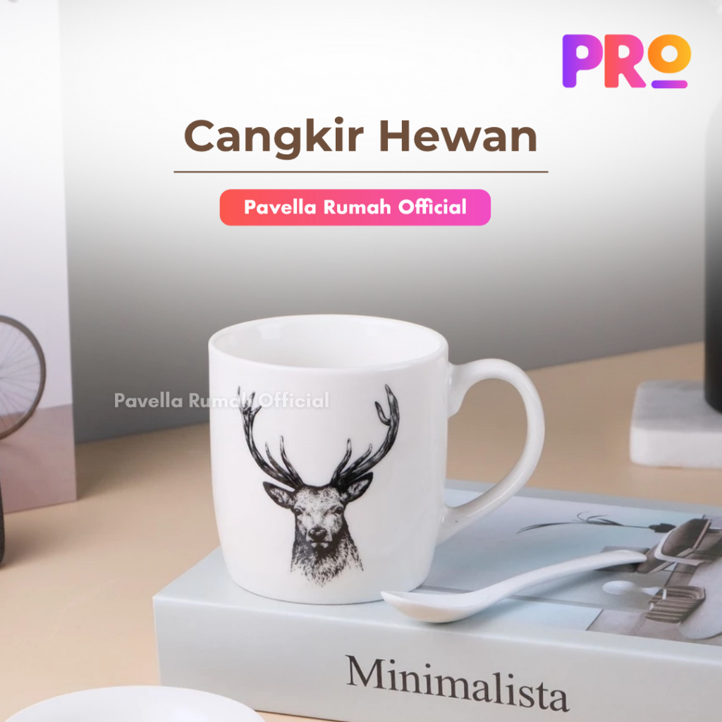[COD] PAVELLA Hampers Cangkir Gelas Mug Binatang Mewah Bahan Keramik Unik Lucu Elegant Kado Ulang Ta