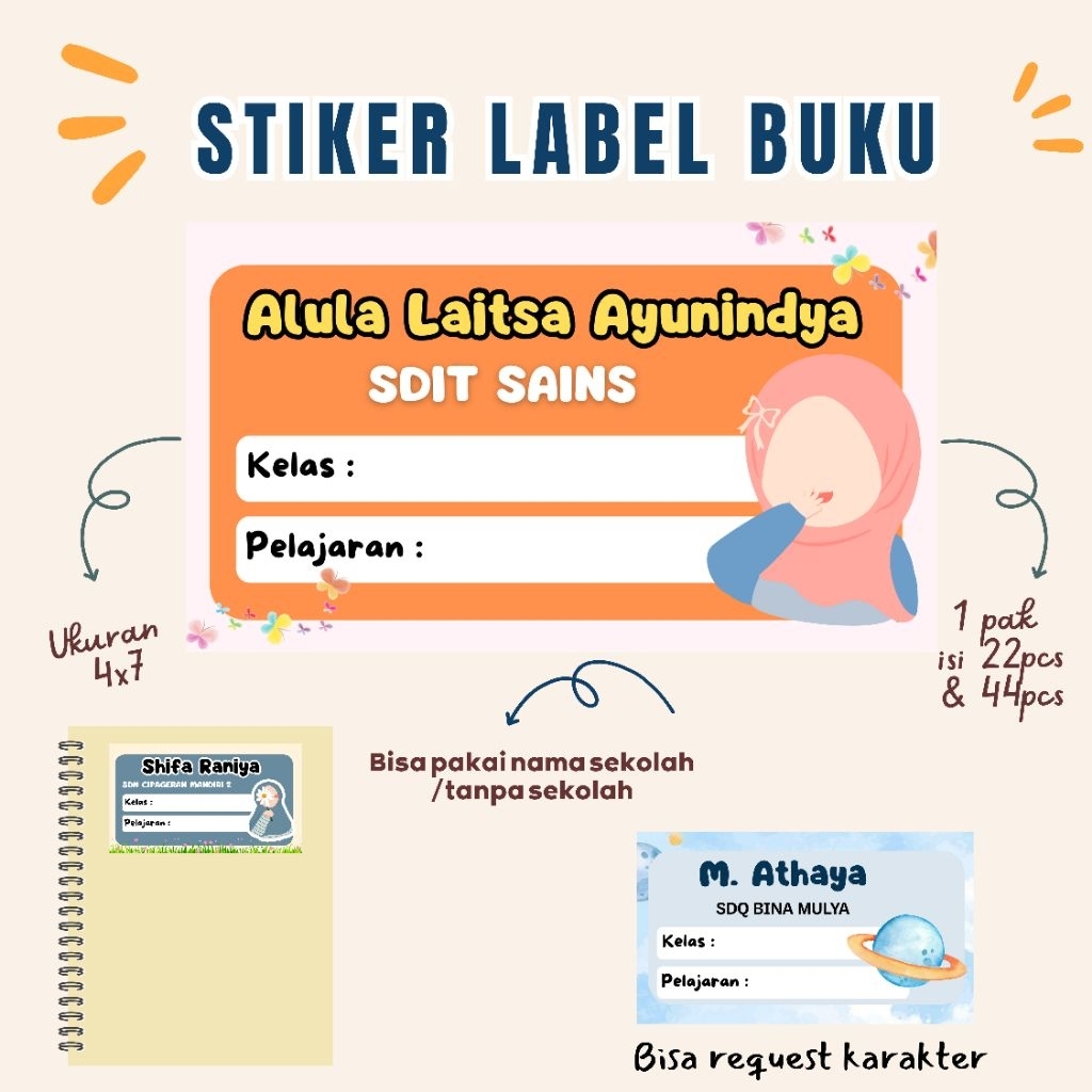 

stiker label buku