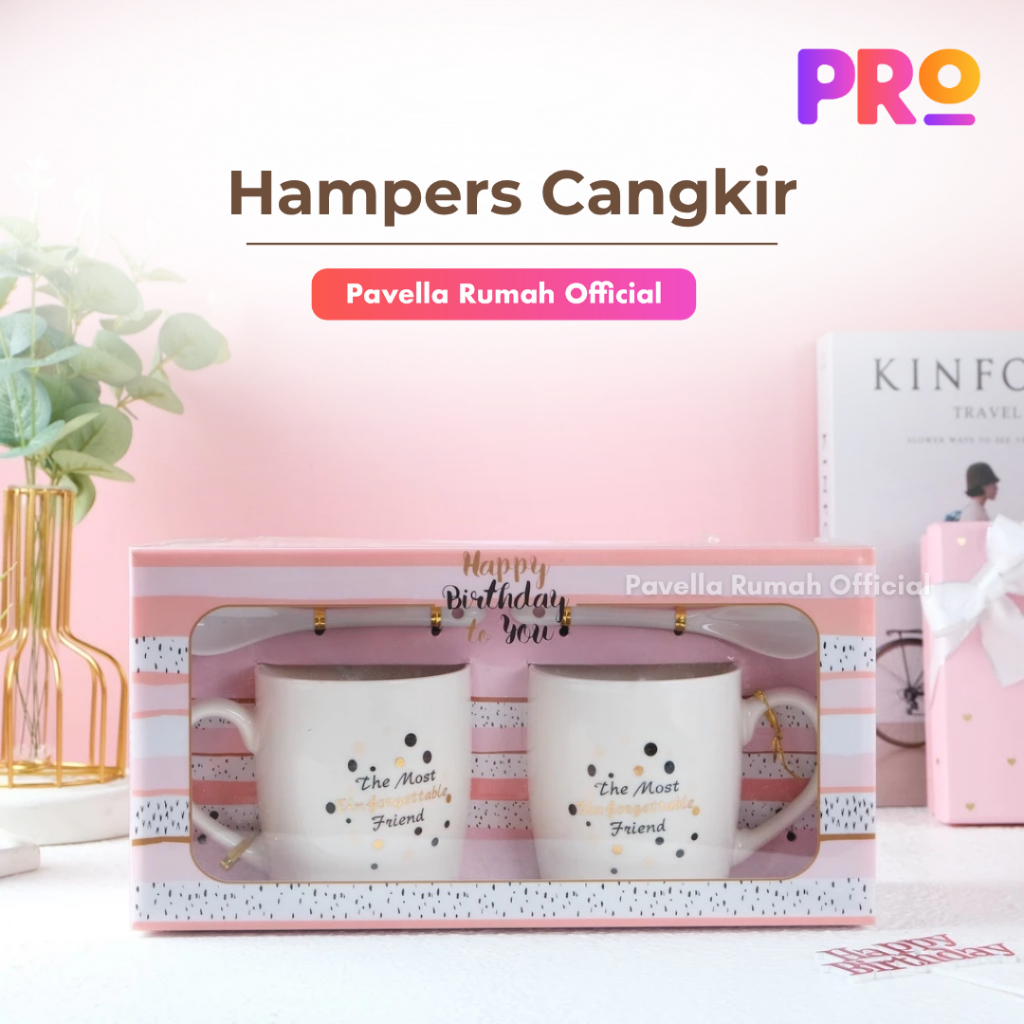 [COD] PAVELLA Hampers Cangkir Mug Gelas Murah Set Kado Teman Unik Lucu Bahan Keramik Mewah Souvenir 