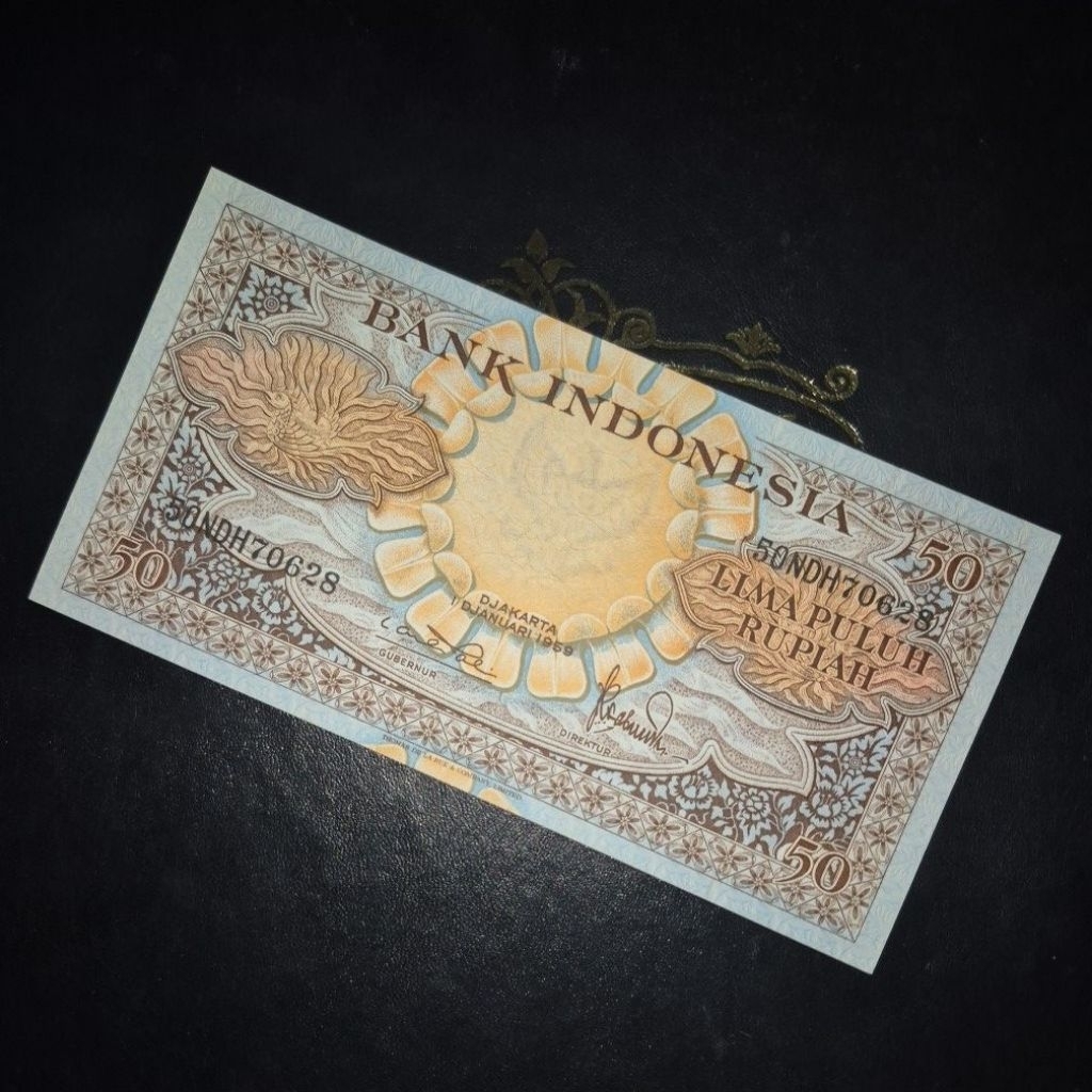 Uang Kuno Seri Bunga Pecahan 50 Rupiah
