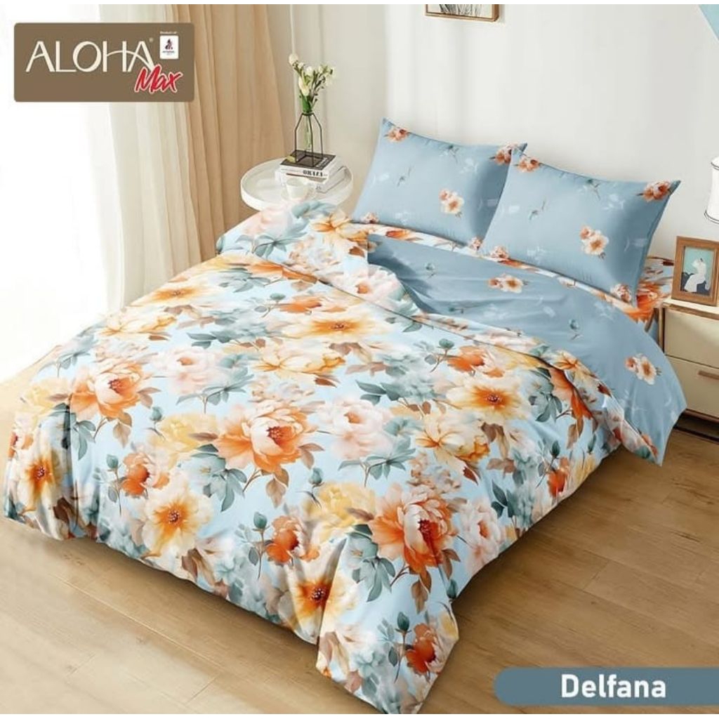 bed cover ALOHA ukuran 180×200 tinggi 25 cm BED COVER ALOHA 100% INTERNAL original